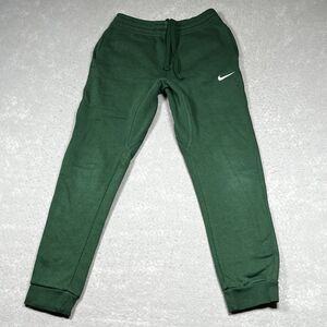 Nike Pants Mens Small Green Sportswear Club Fleece Joggers Training Drawstring